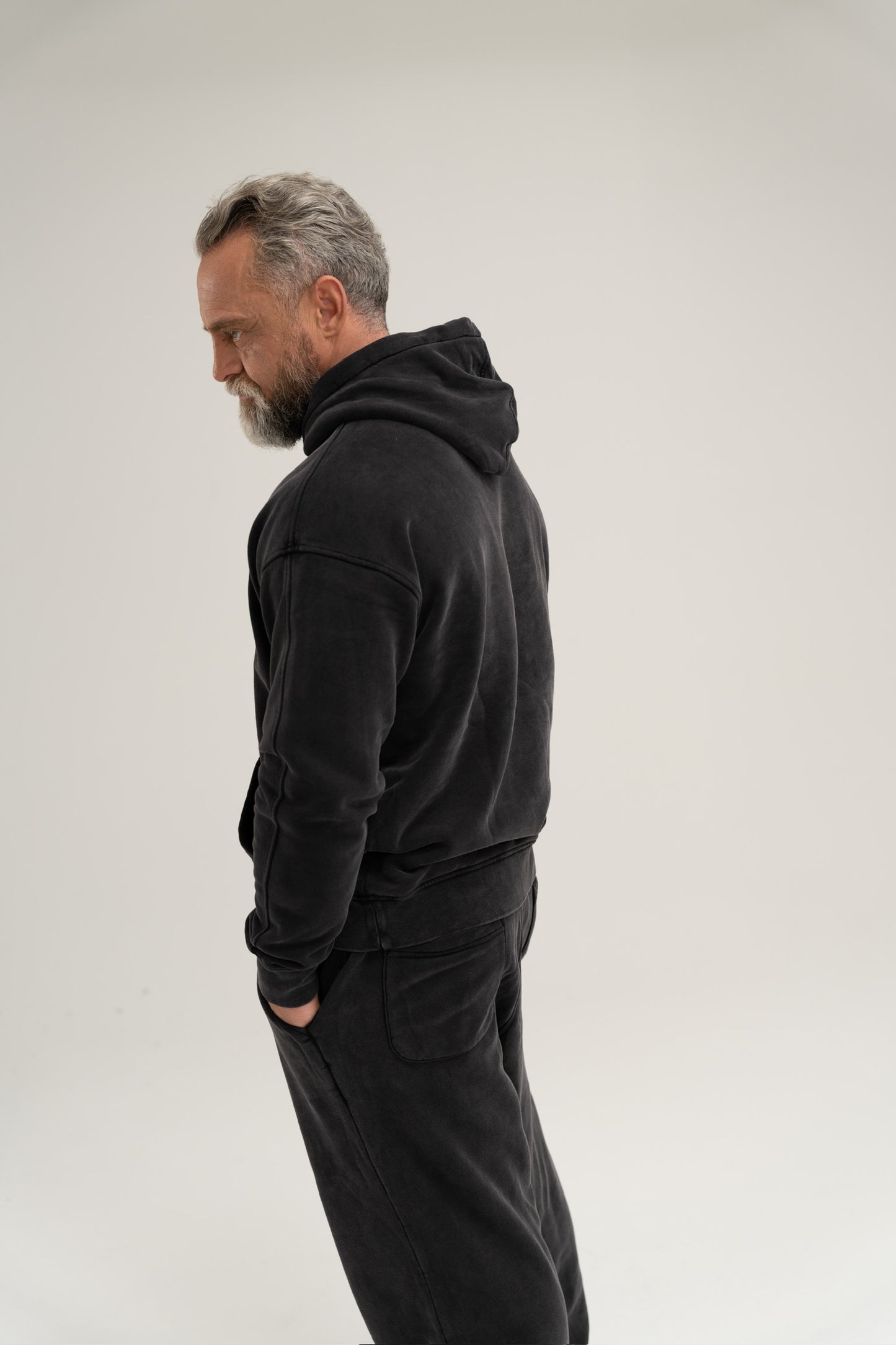 Vintage Washed Tracksuit Black