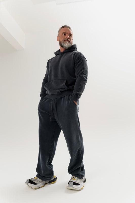 Vintage Washed Tracksuit Navy Blue