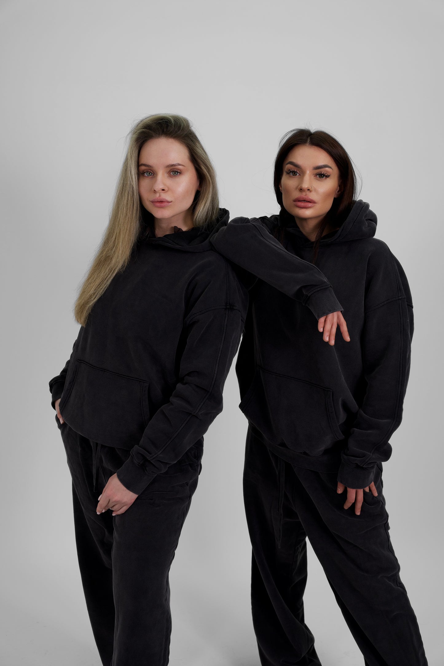 Vintage Washed Tracksuit Black