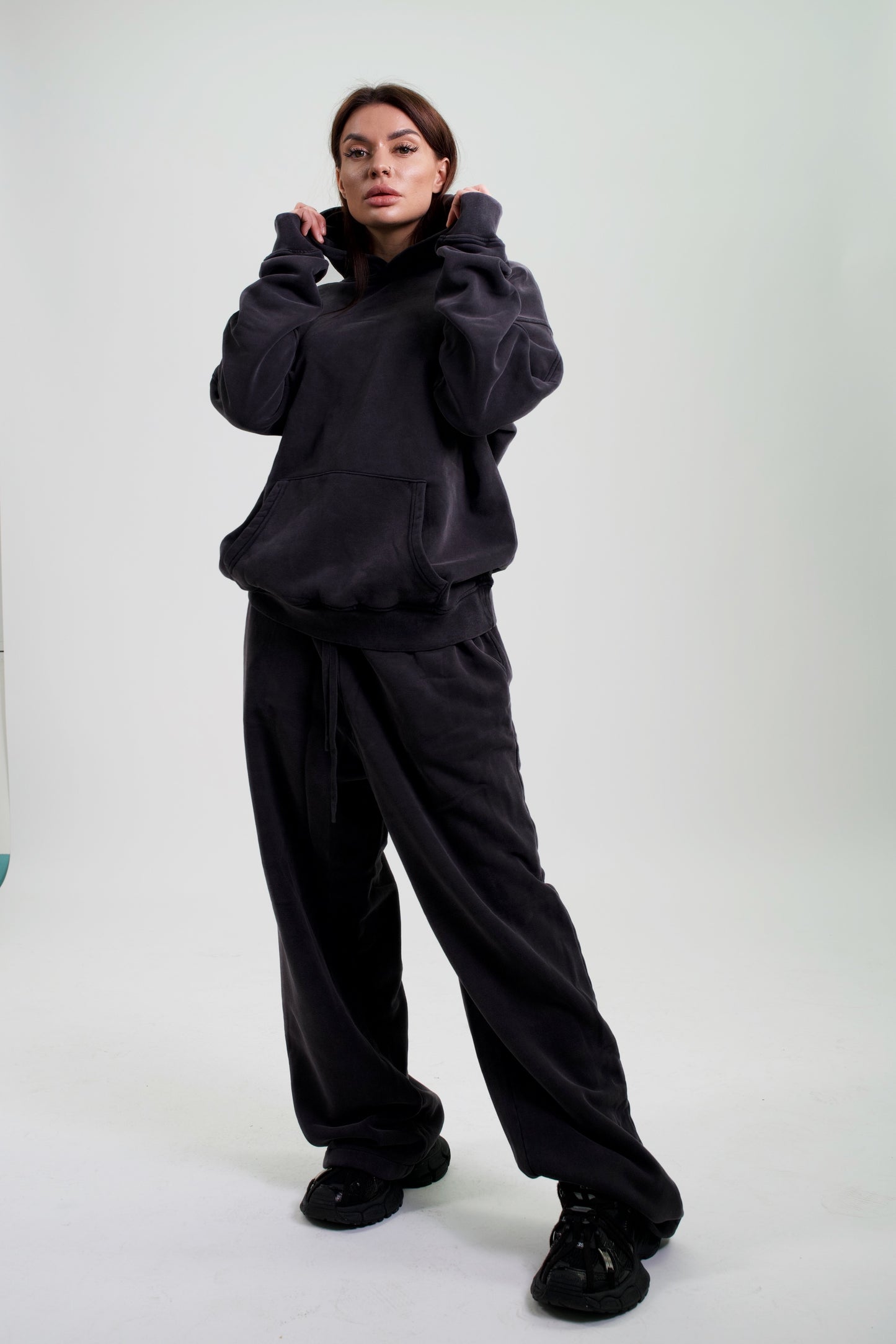 Vintage Washed Tracksuit Black
